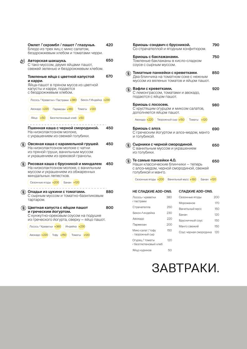 New normal меню