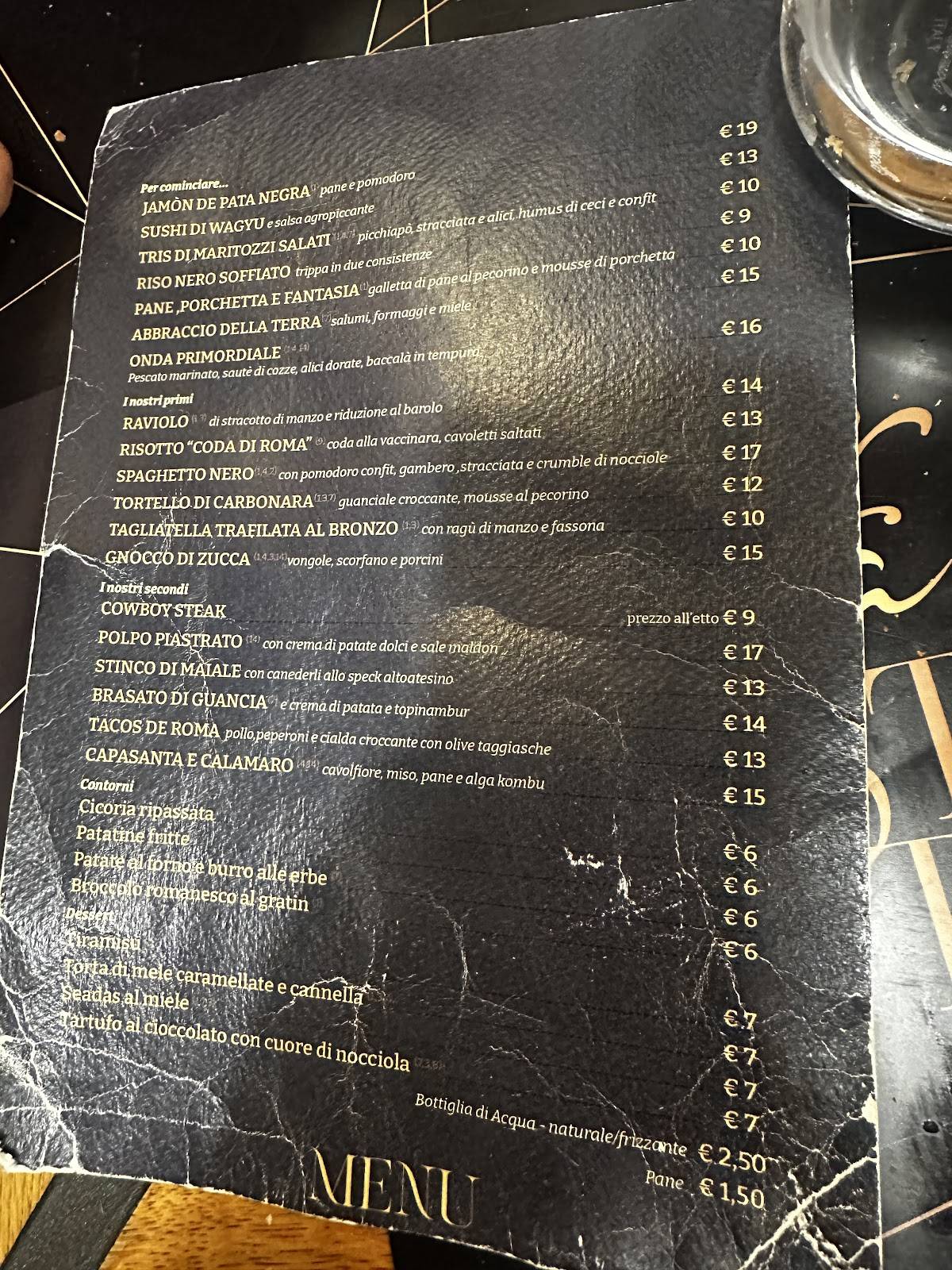 Ninfa Bistrot меню