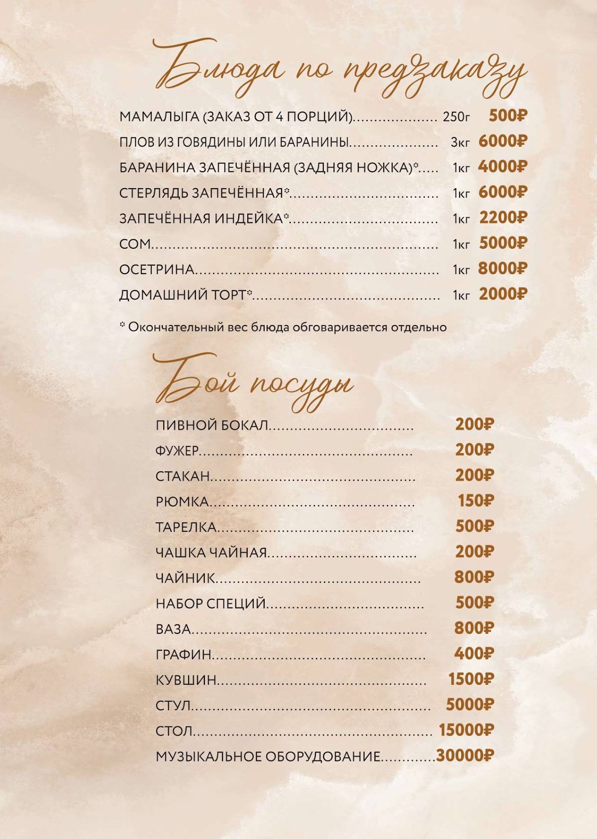 Абхазия меню