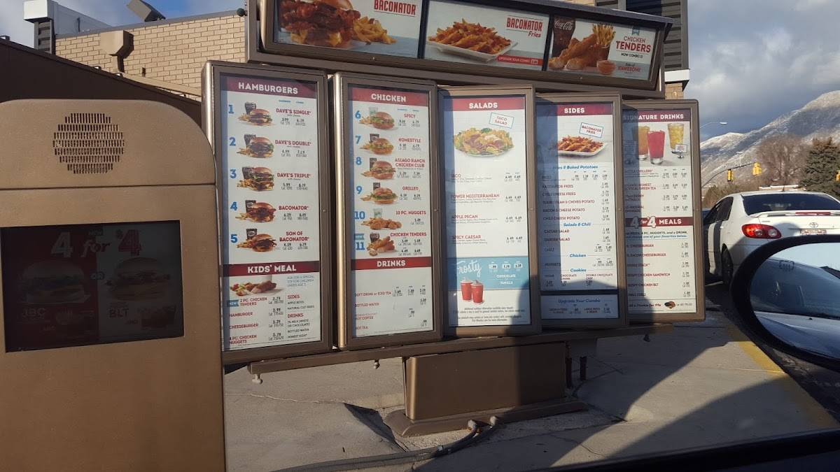 Wendy's меню