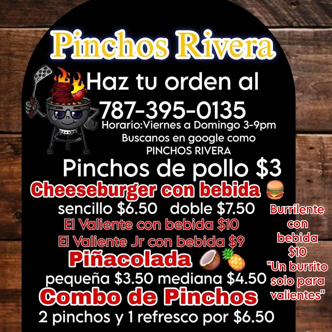 PINCHOS RIVERA меню