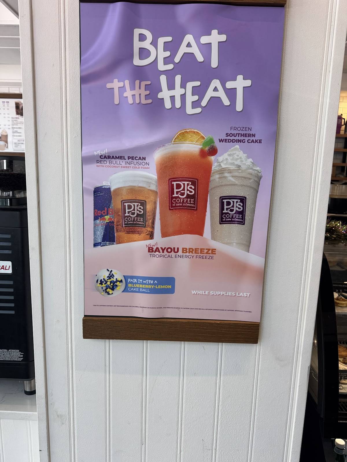 PJ's Coffee меню