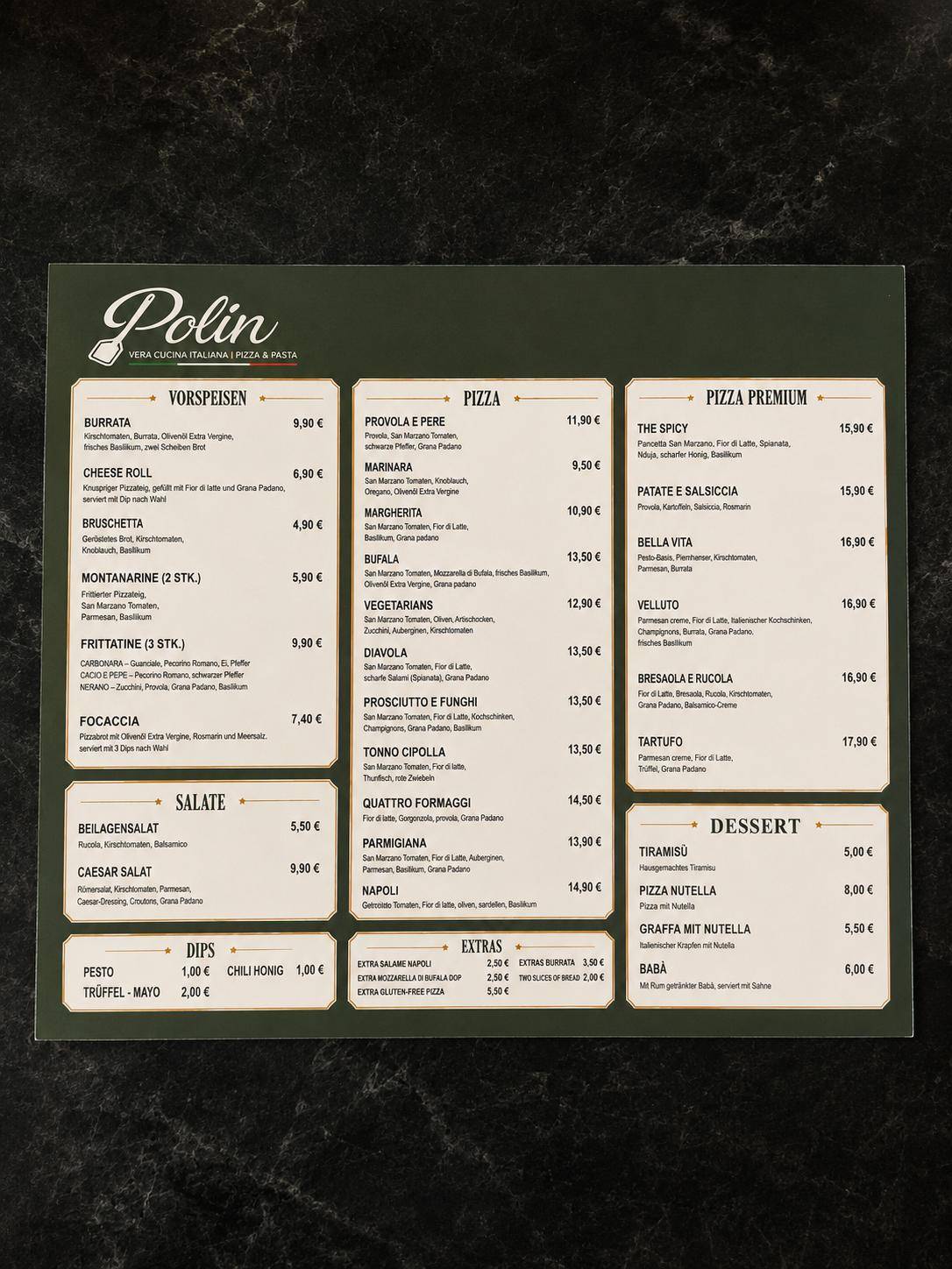 POLIN меню