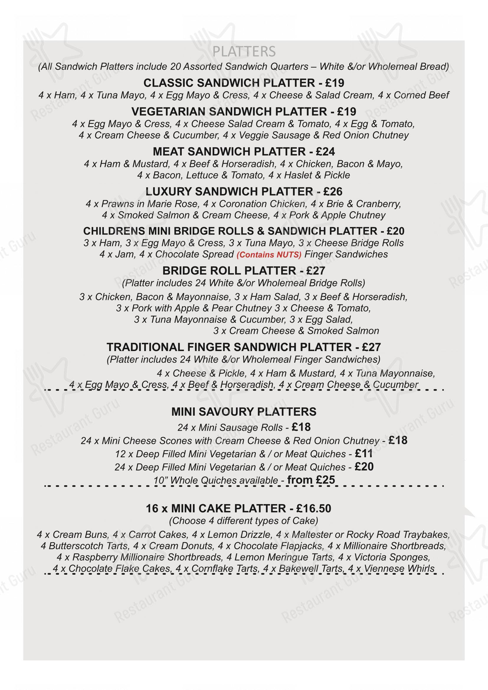 Pacey's Bakery в Спалдинге - Wine Menu