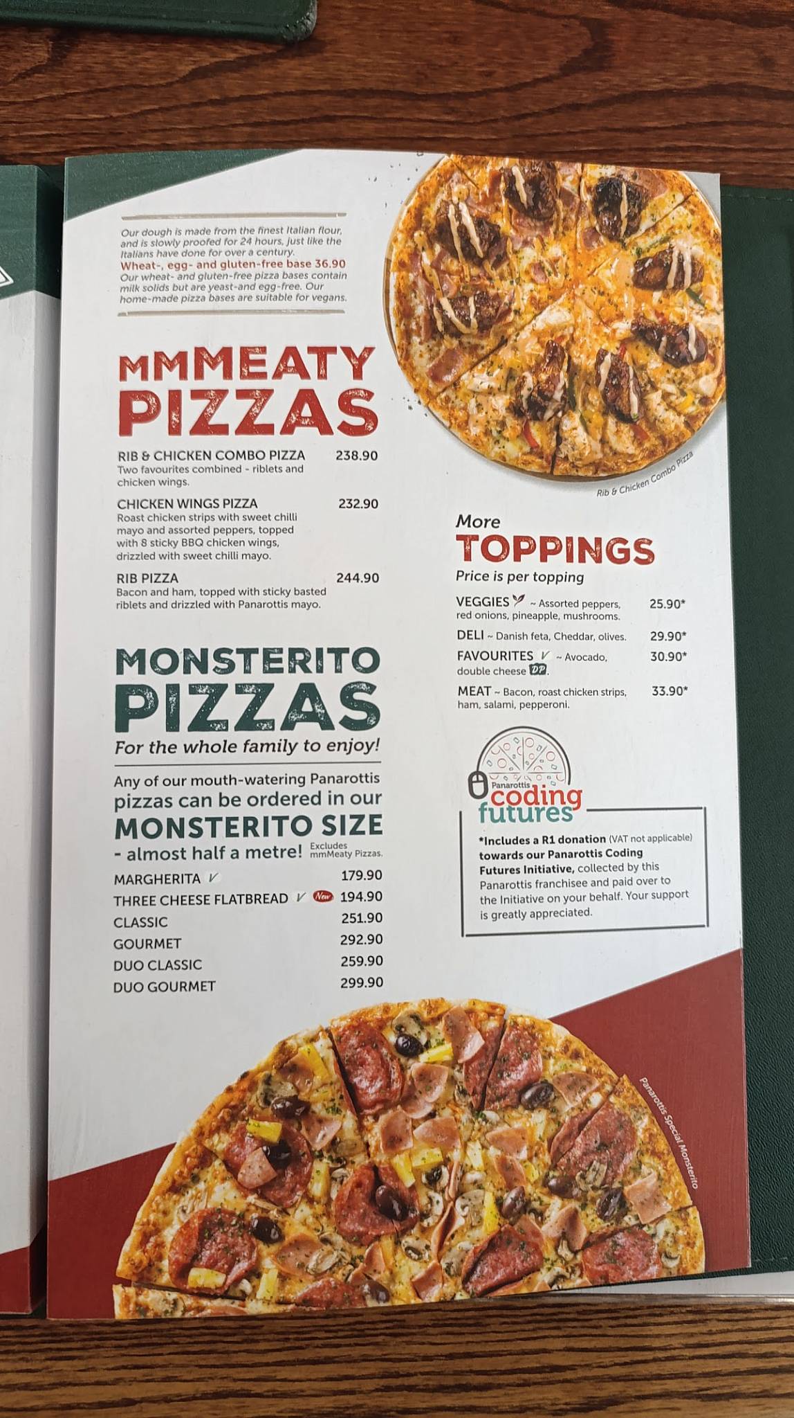 Panarottis Clearwater Mall меню