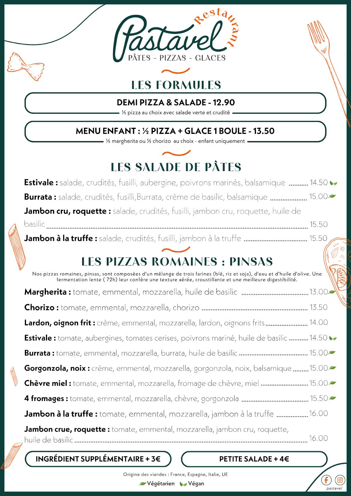 Pastavel меню