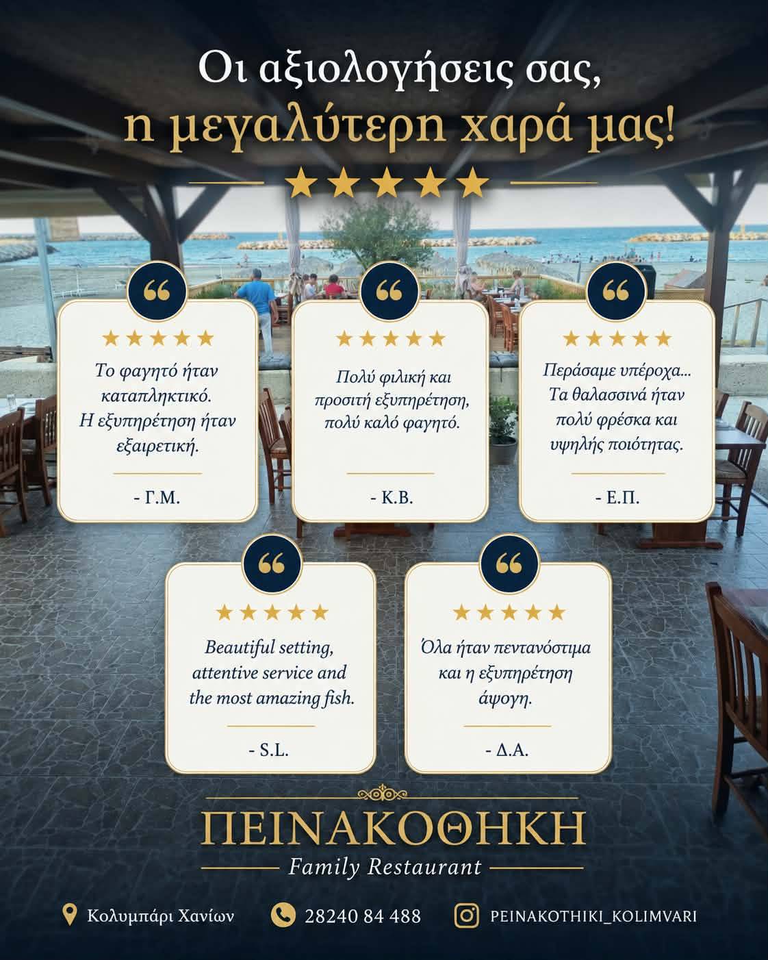 Peinakothiki Kolympari меню