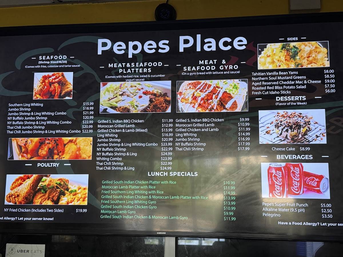 Pepe's Place меню