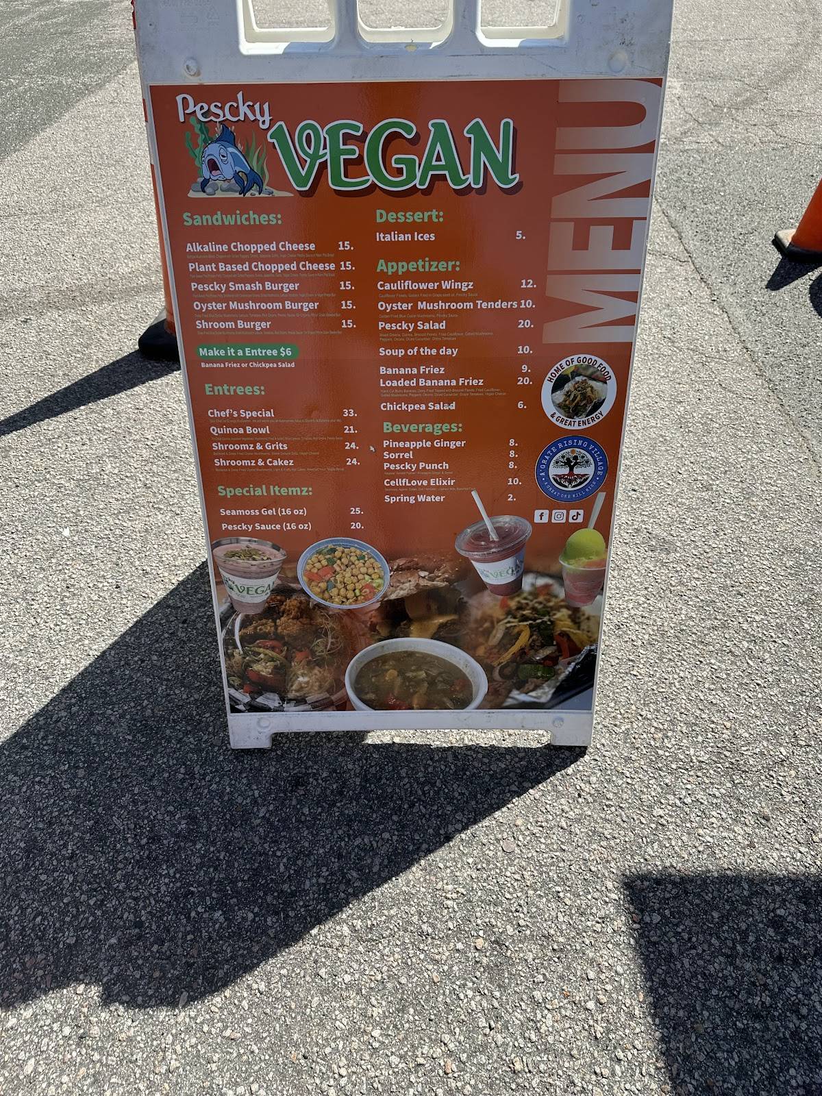 Pescky Vegan меню