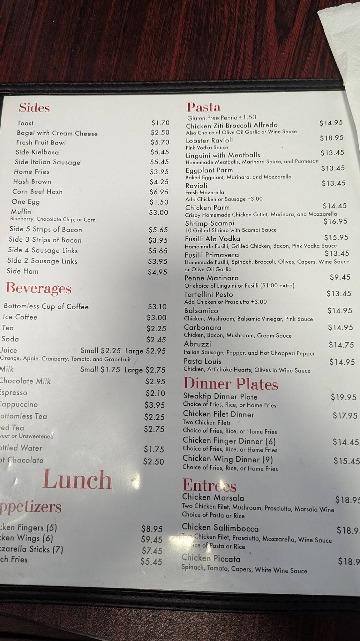 Piatto Cafe меню