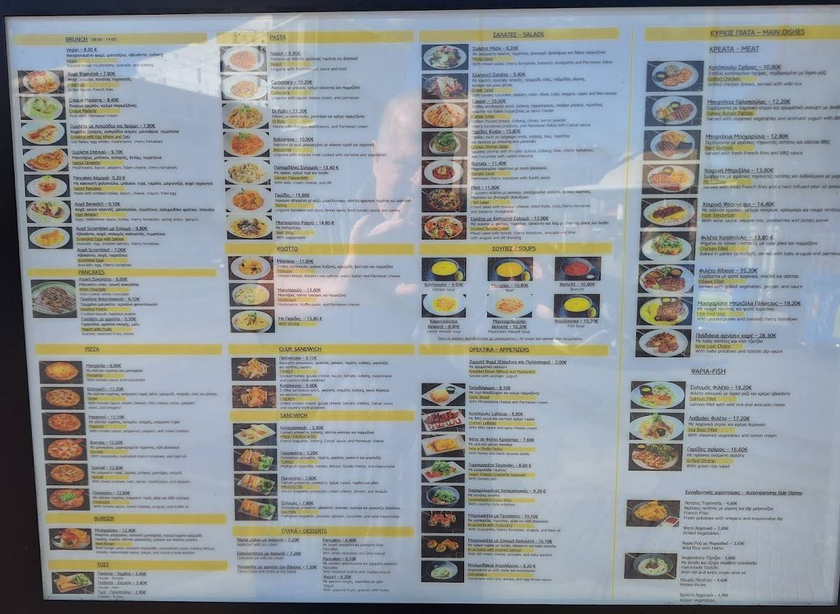 Pilot Cafe Bistrot меню