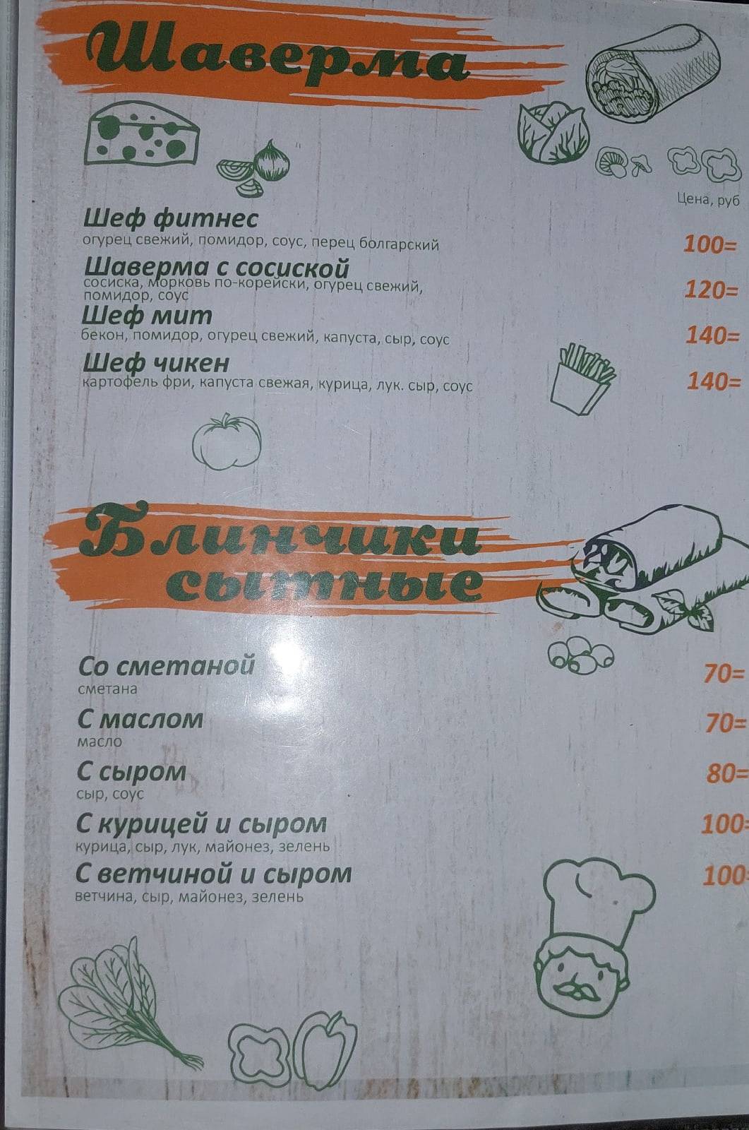 Эллада меню