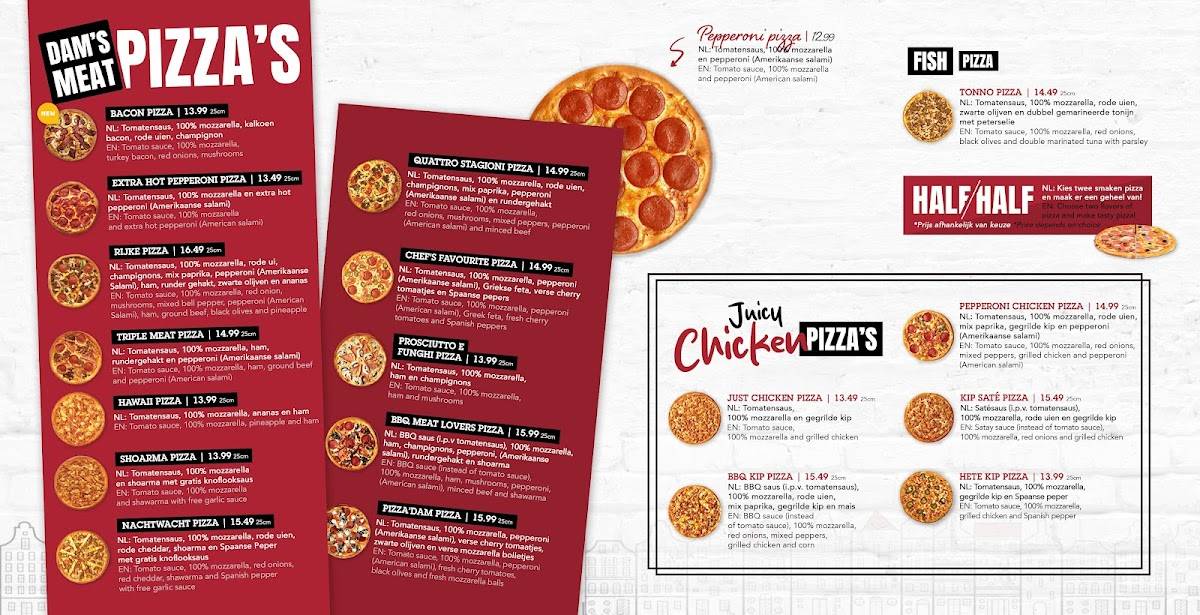 Pizzadam Rotterdam Zuid меню