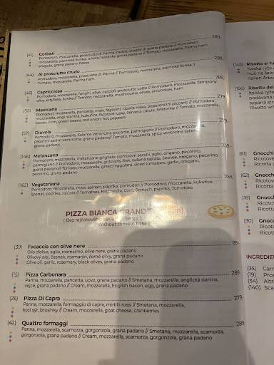 Pizzaria Rustica меню