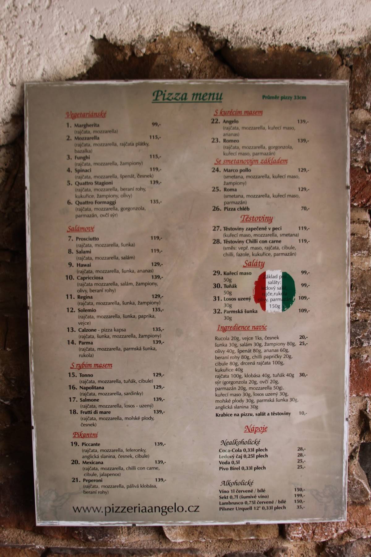 Pizzeria Angelo меню