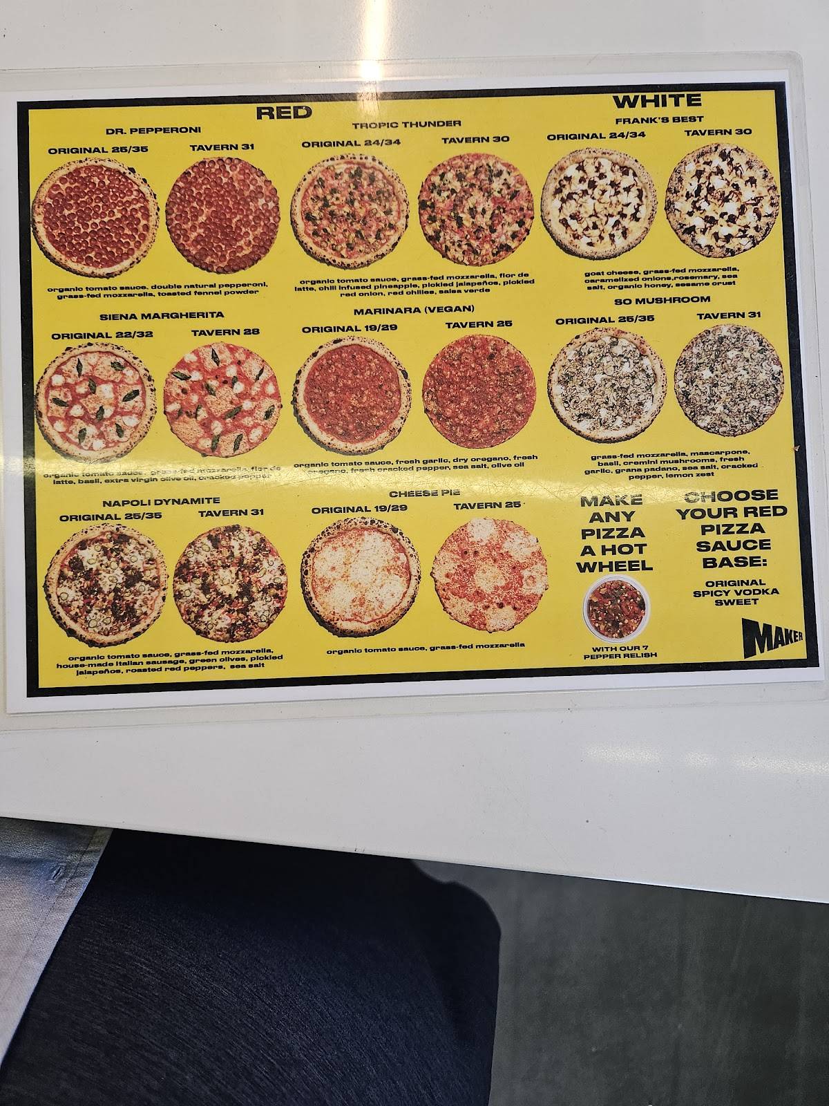 Maker Pizza Cameron меню