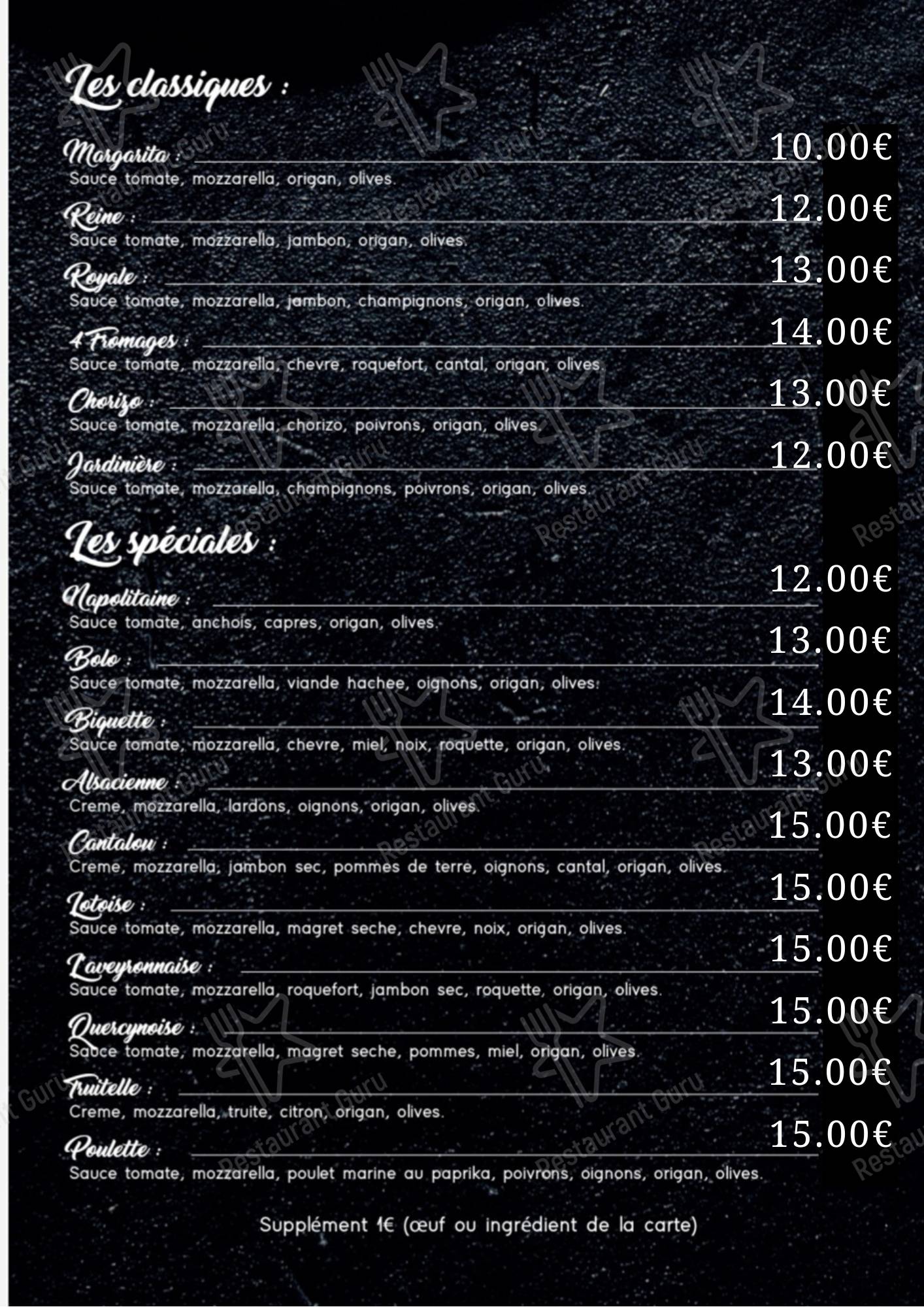 Меню пиццерии Pizza'vy