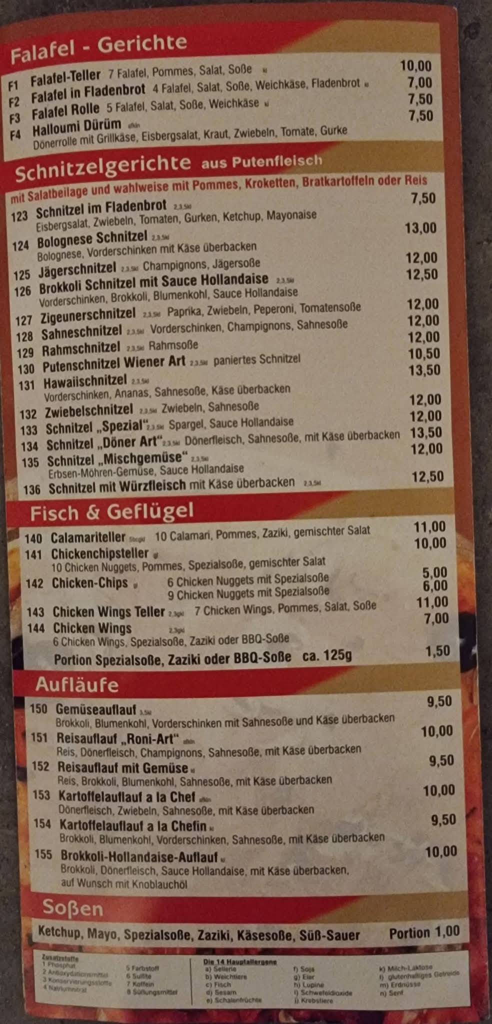 Pizzeria Roni меню