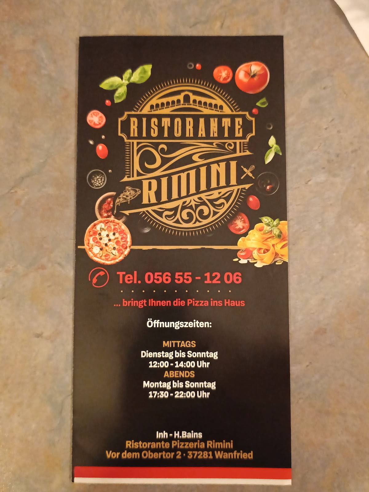 Pizzeria Rimini меню