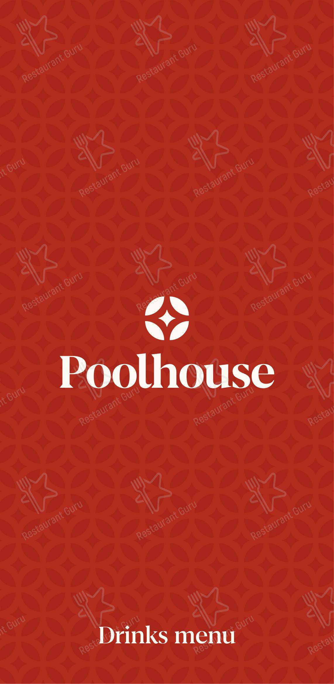 Poolhouse в Лондоне - Меню напитков