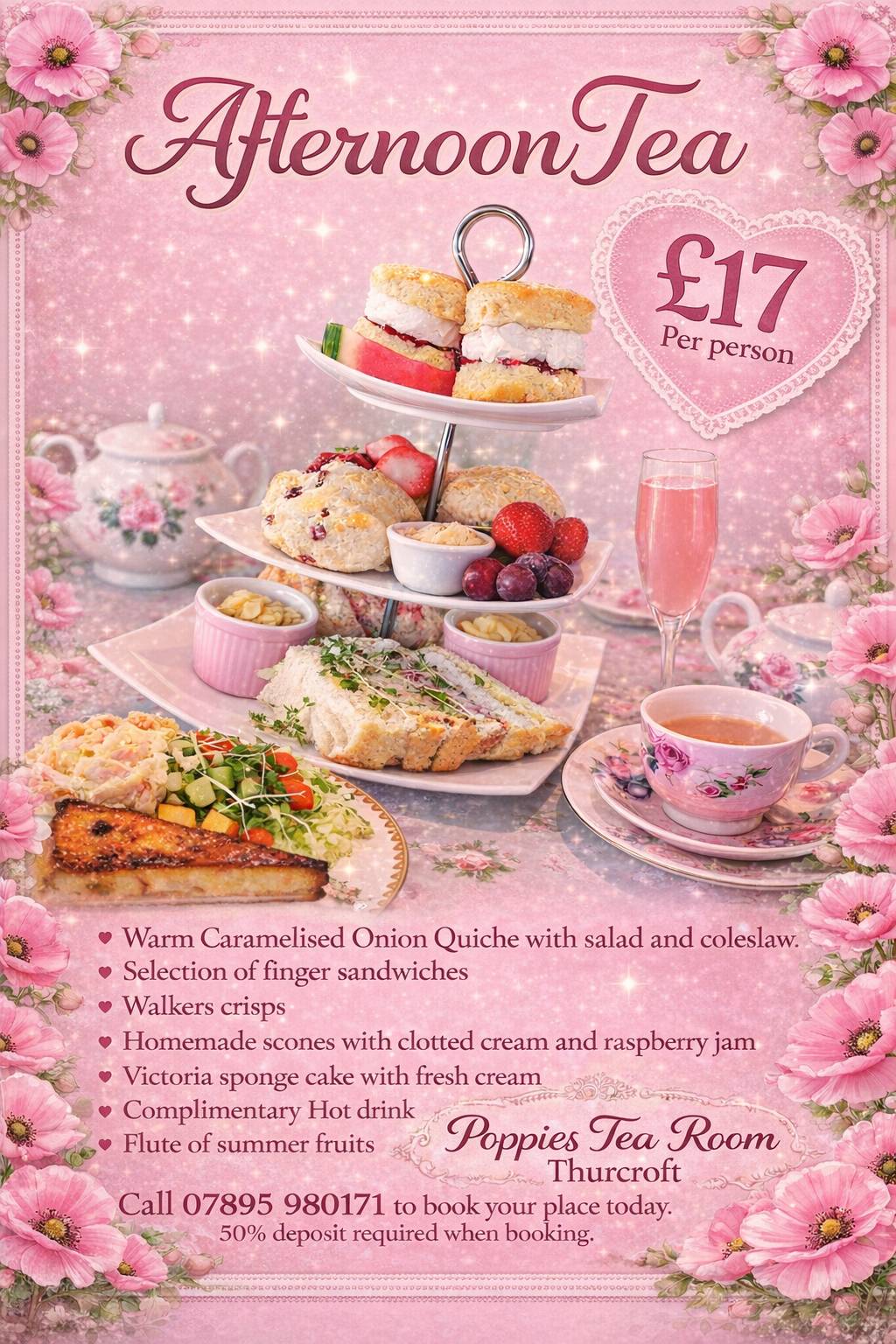 Poppies Tea Room меню