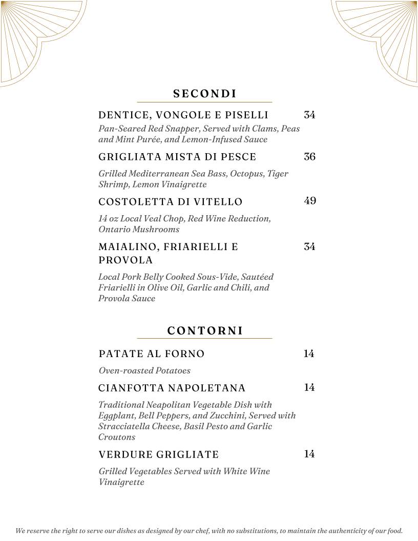 Positano Restaurant меню