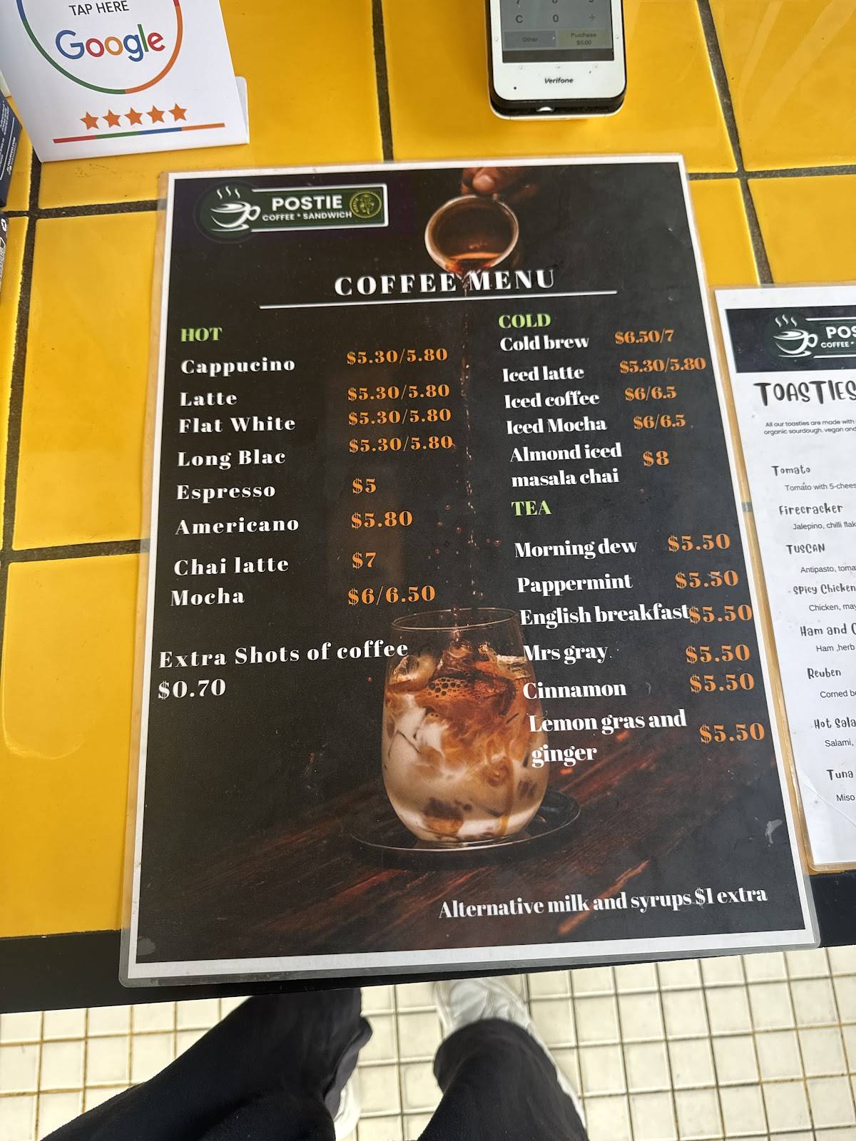 Postie Coffee меню