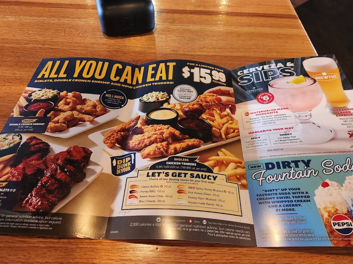 Applebee's Grill + Bar меню