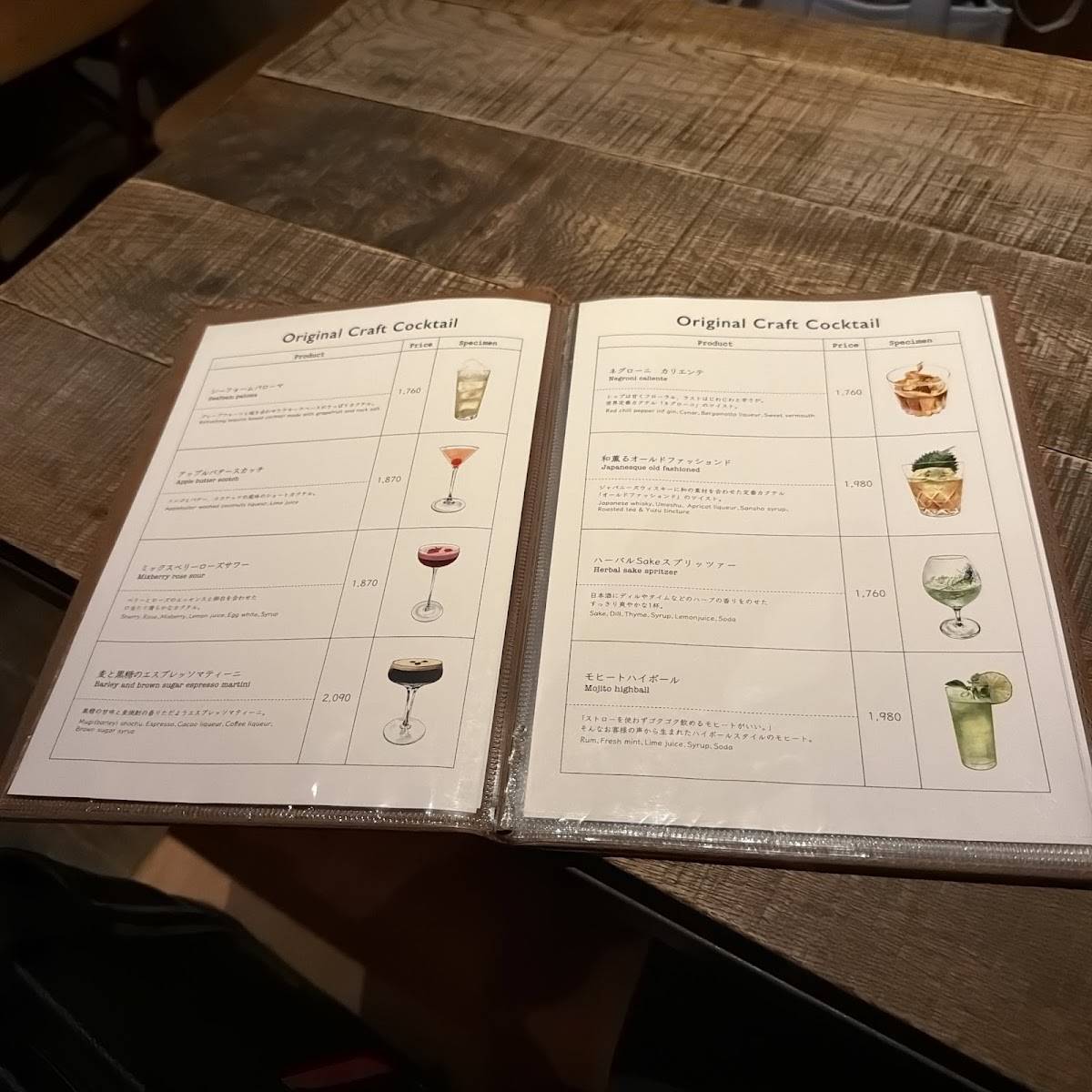 BAR COCKTAIL WORKS 上野 меню