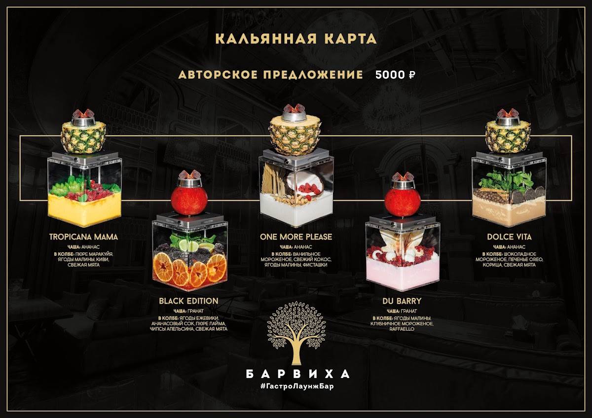Барвиха Lounge меню