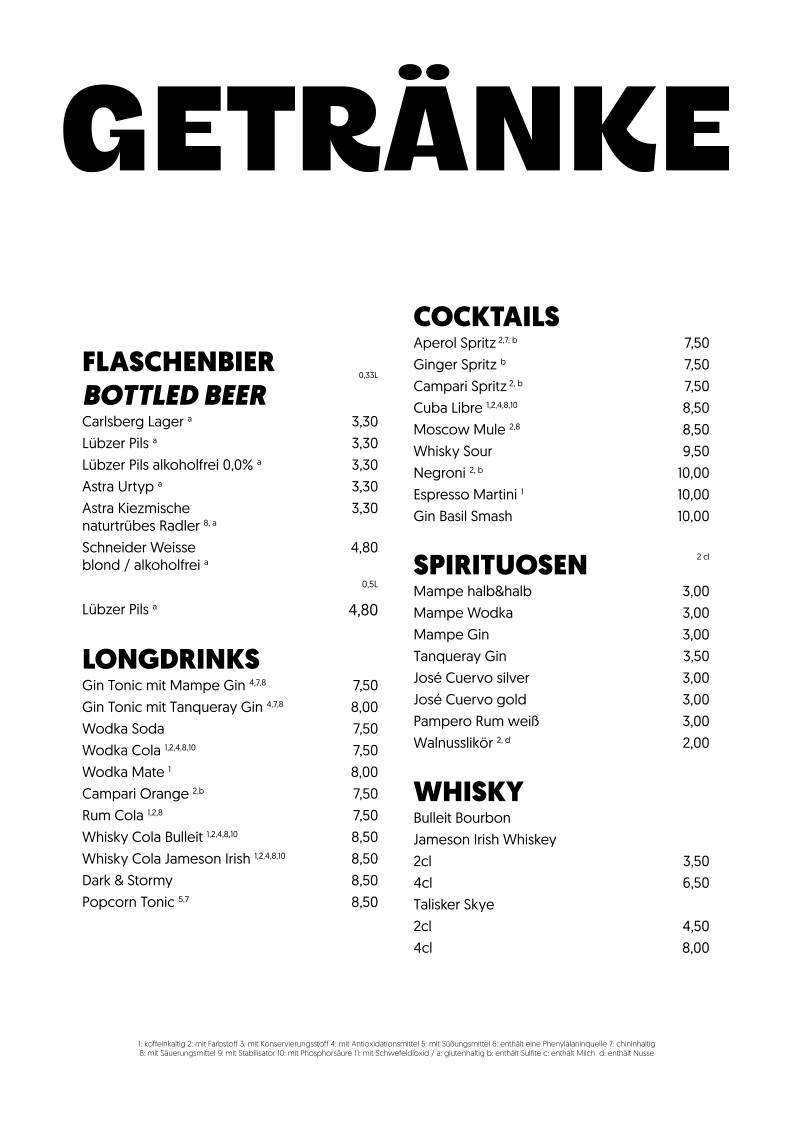 Cafe Rix меню