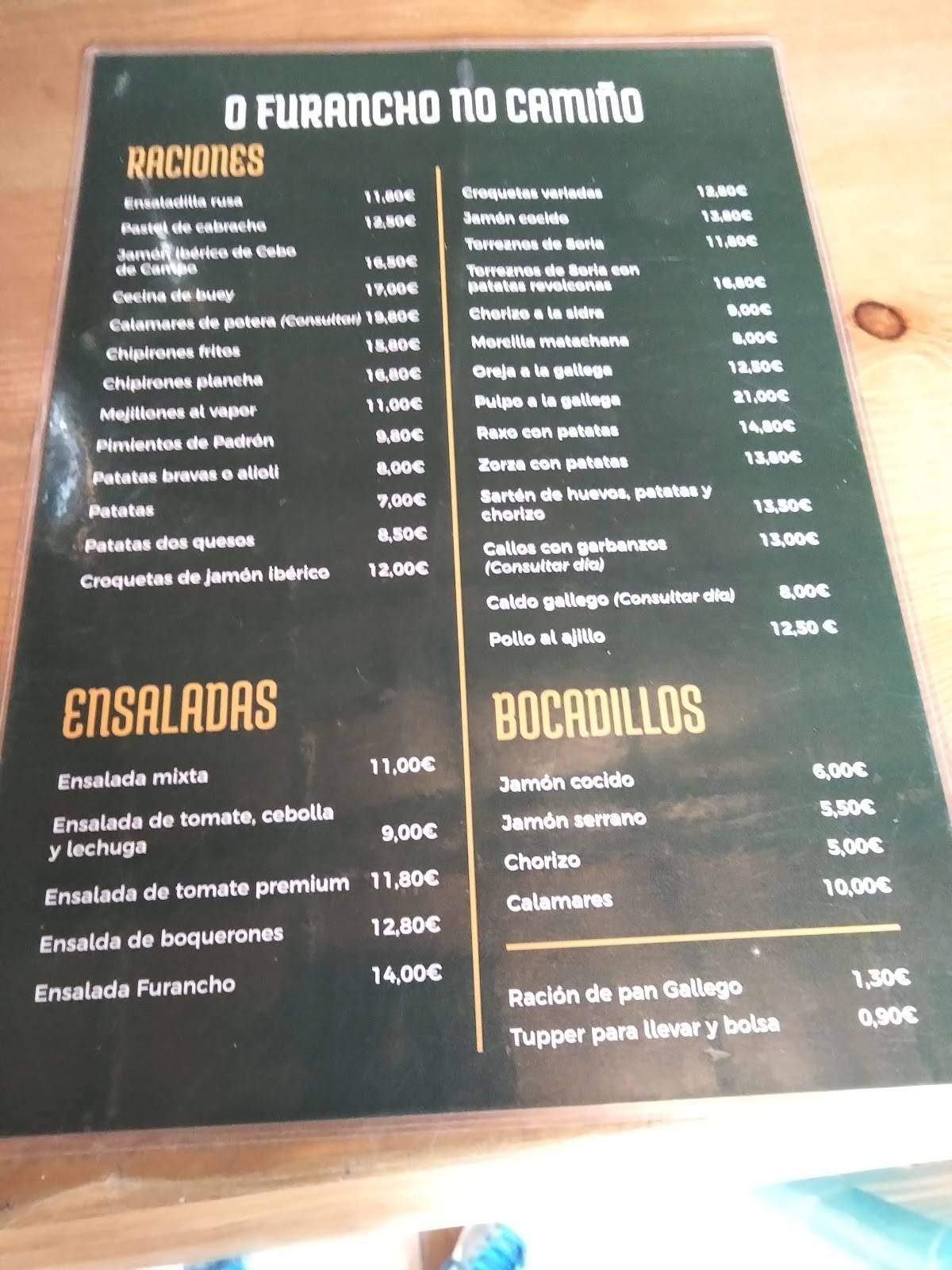 O Bodegón меню