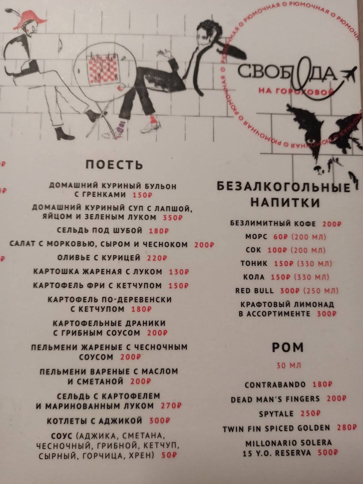 Свобода меню
