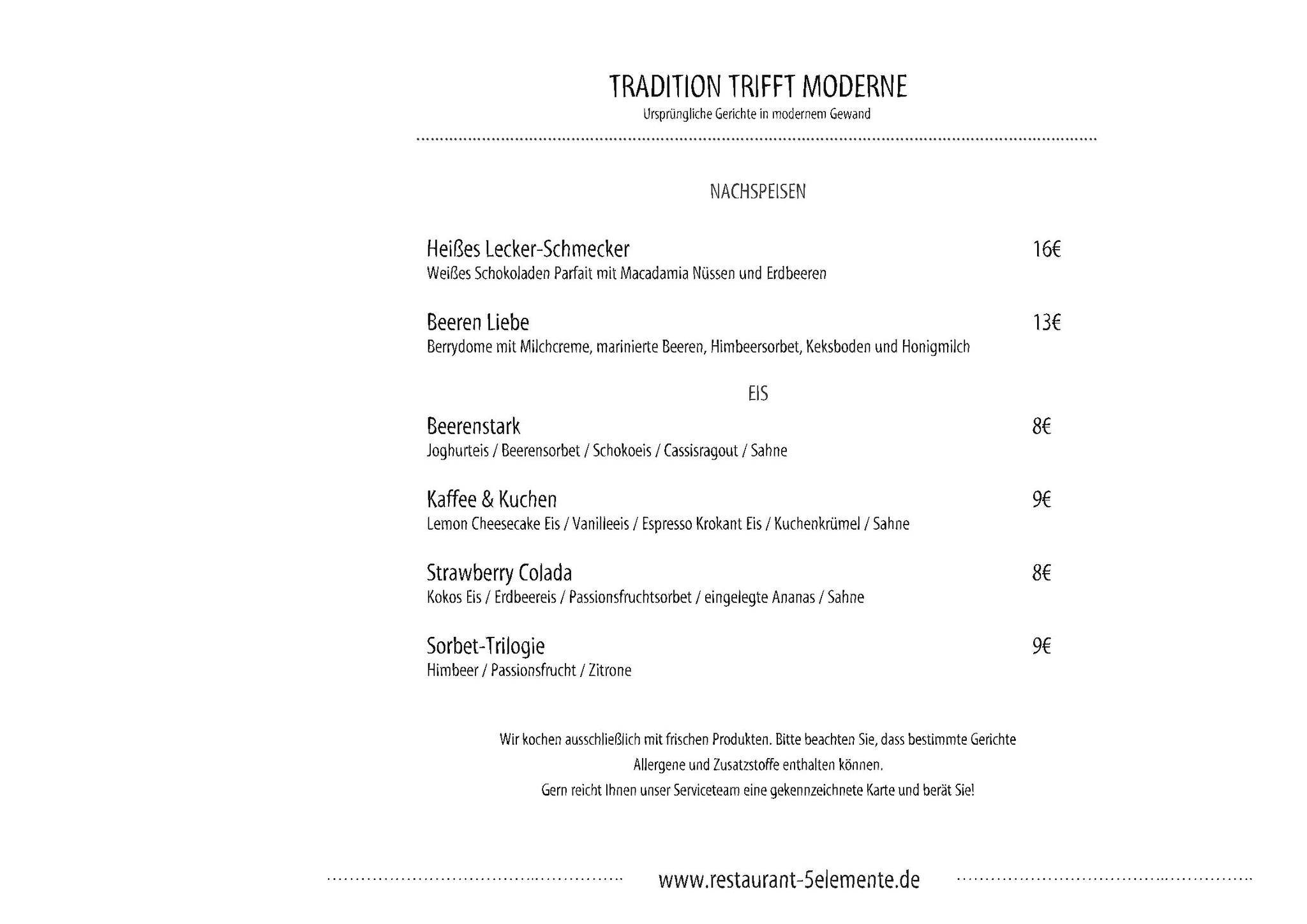 Trihotel - Wellnesshotel am Schweizer Wald меню