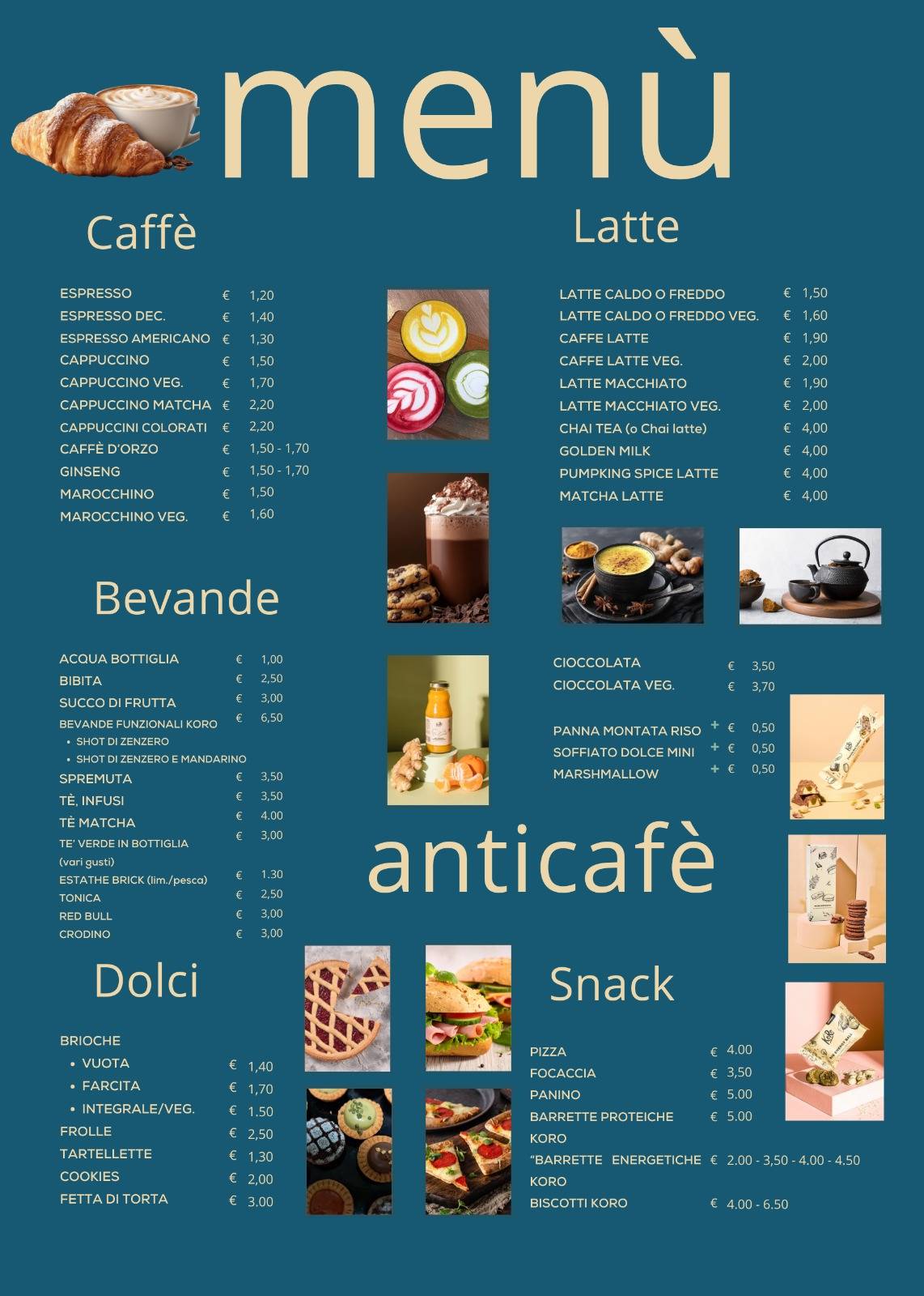 anticafè меню