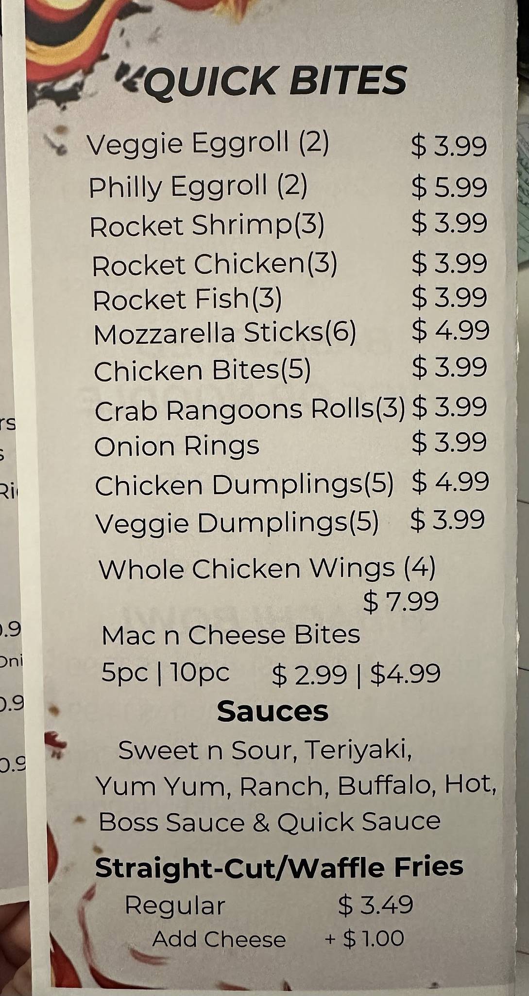 Quick Eats Hibachi меню