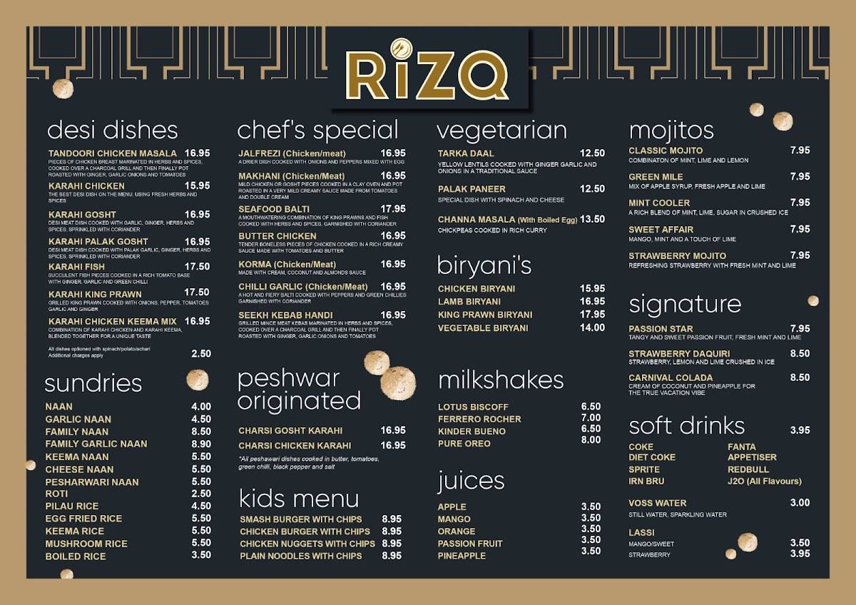 RIZQ меню