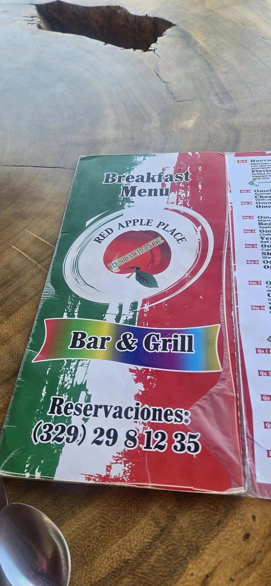 Red Apple Place Restaurant меню