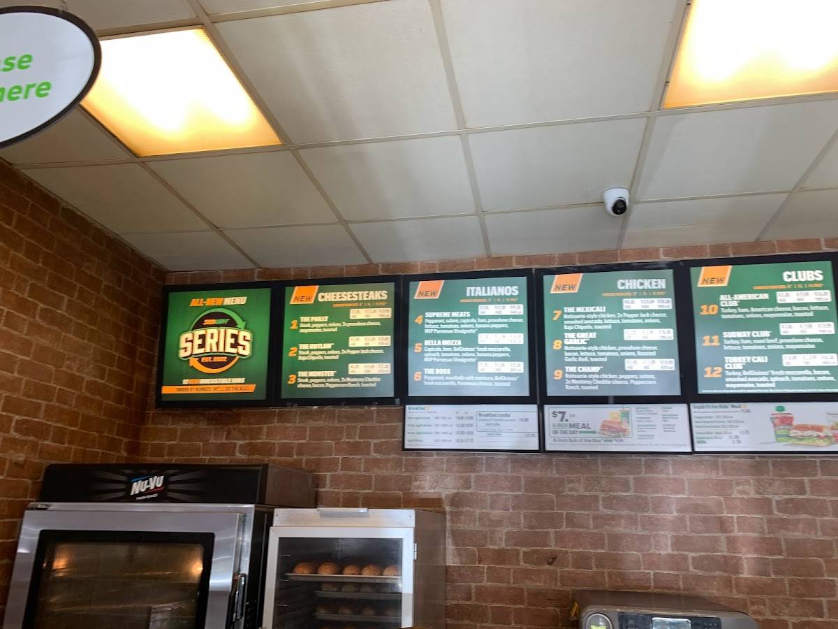 Subway меню