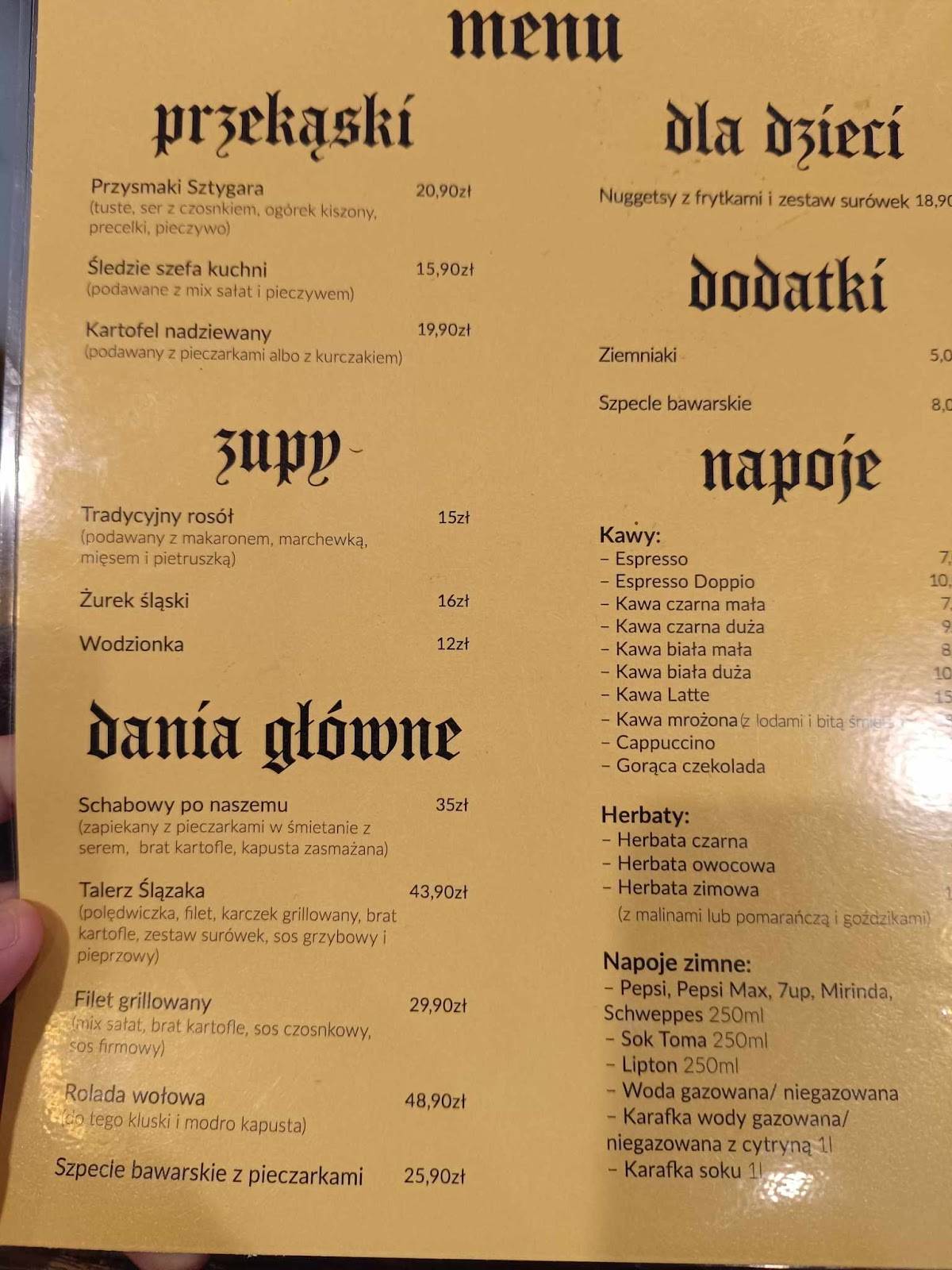 Restauracja Imperium меню