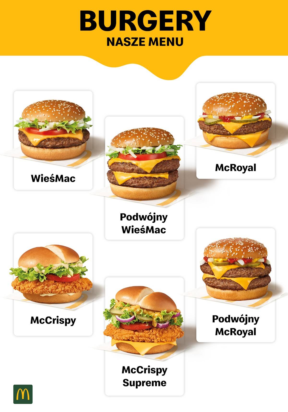 Restauracja McDonald's меню