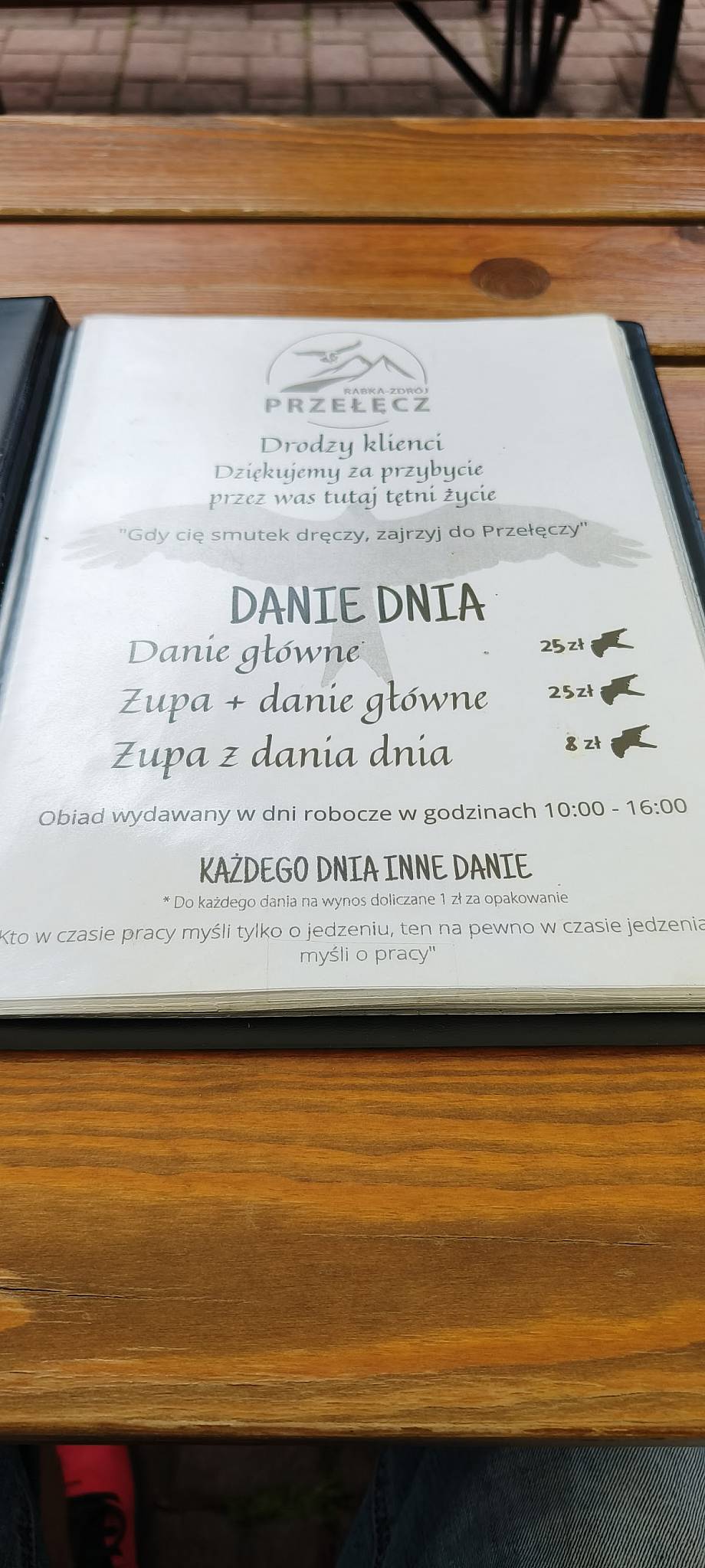 Restauracja Przełęcz меню