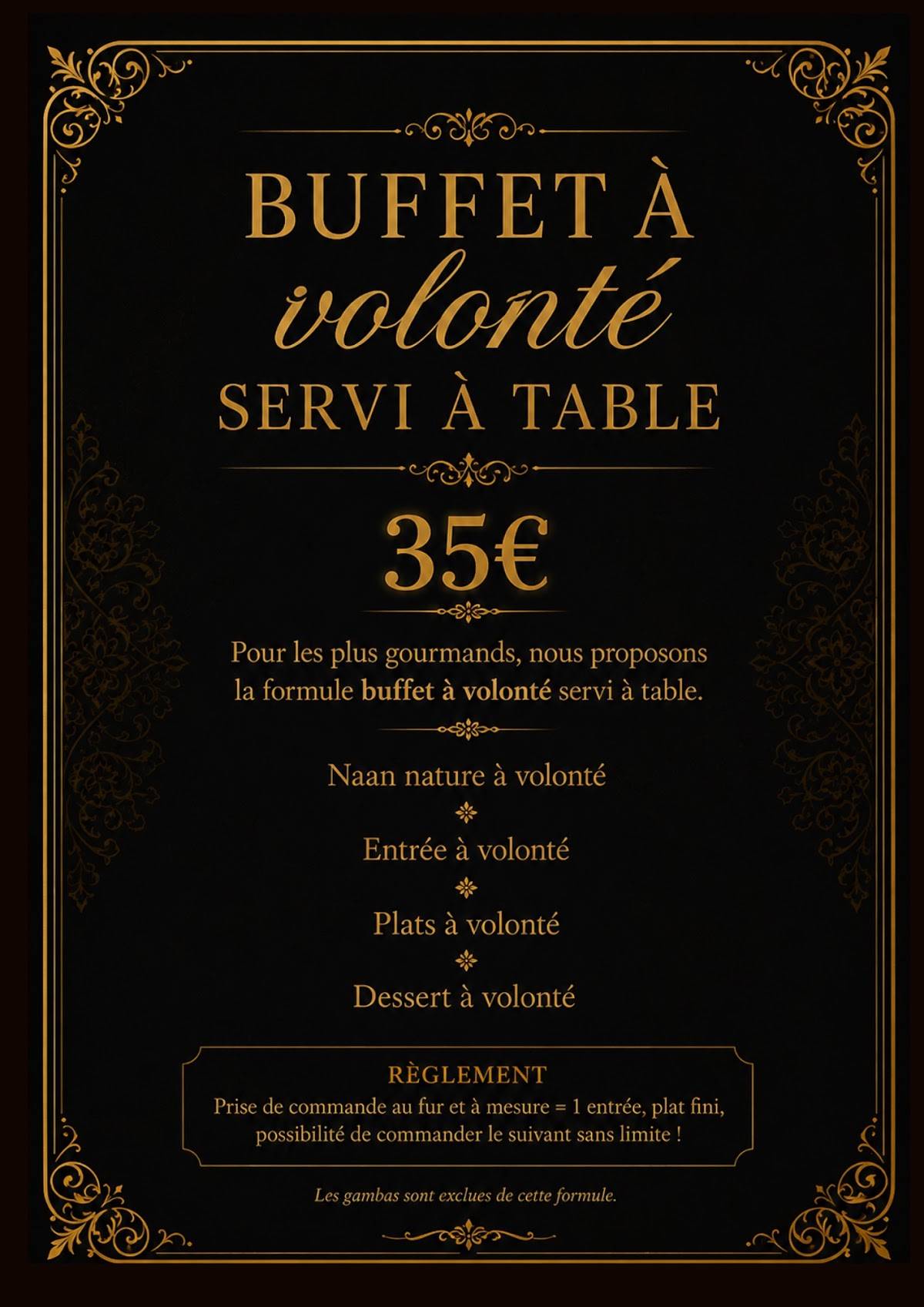 Restaurant Bani Gala меню