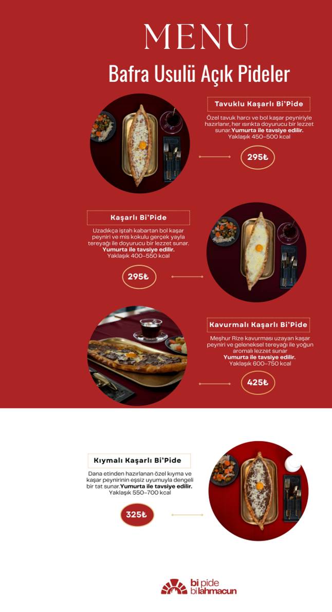 Bi'Pide Bi'Lahmacun меню