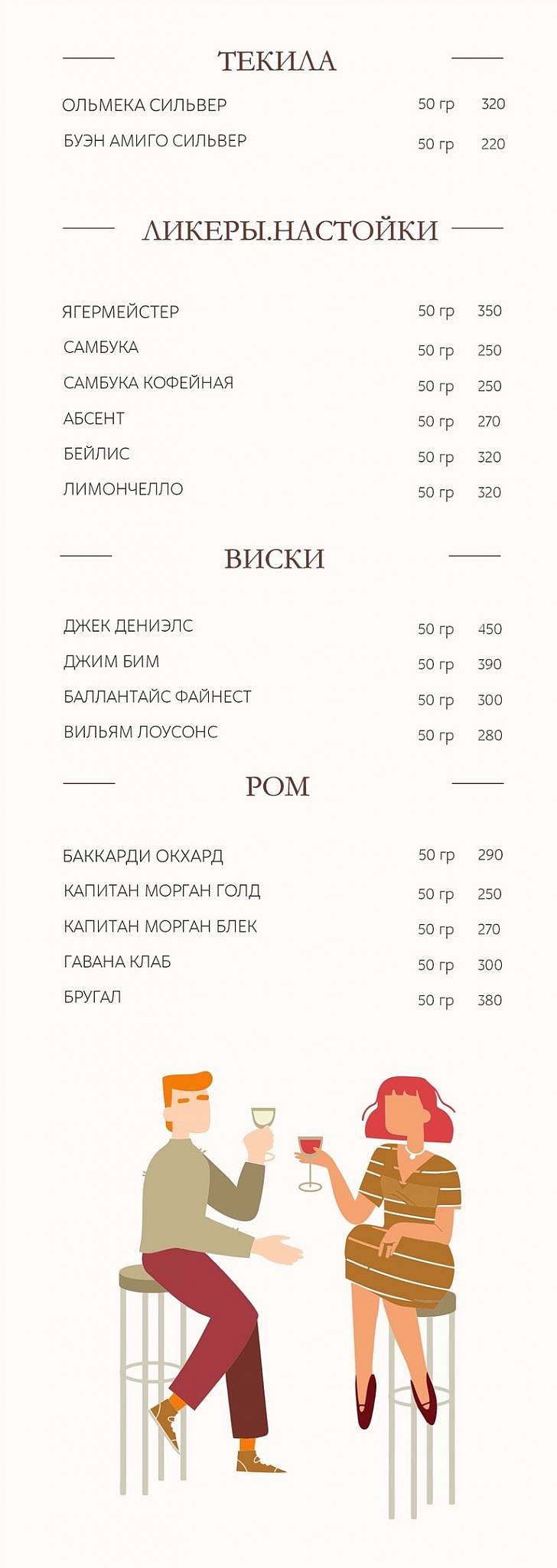 Бутик кафе и доставка еды меню