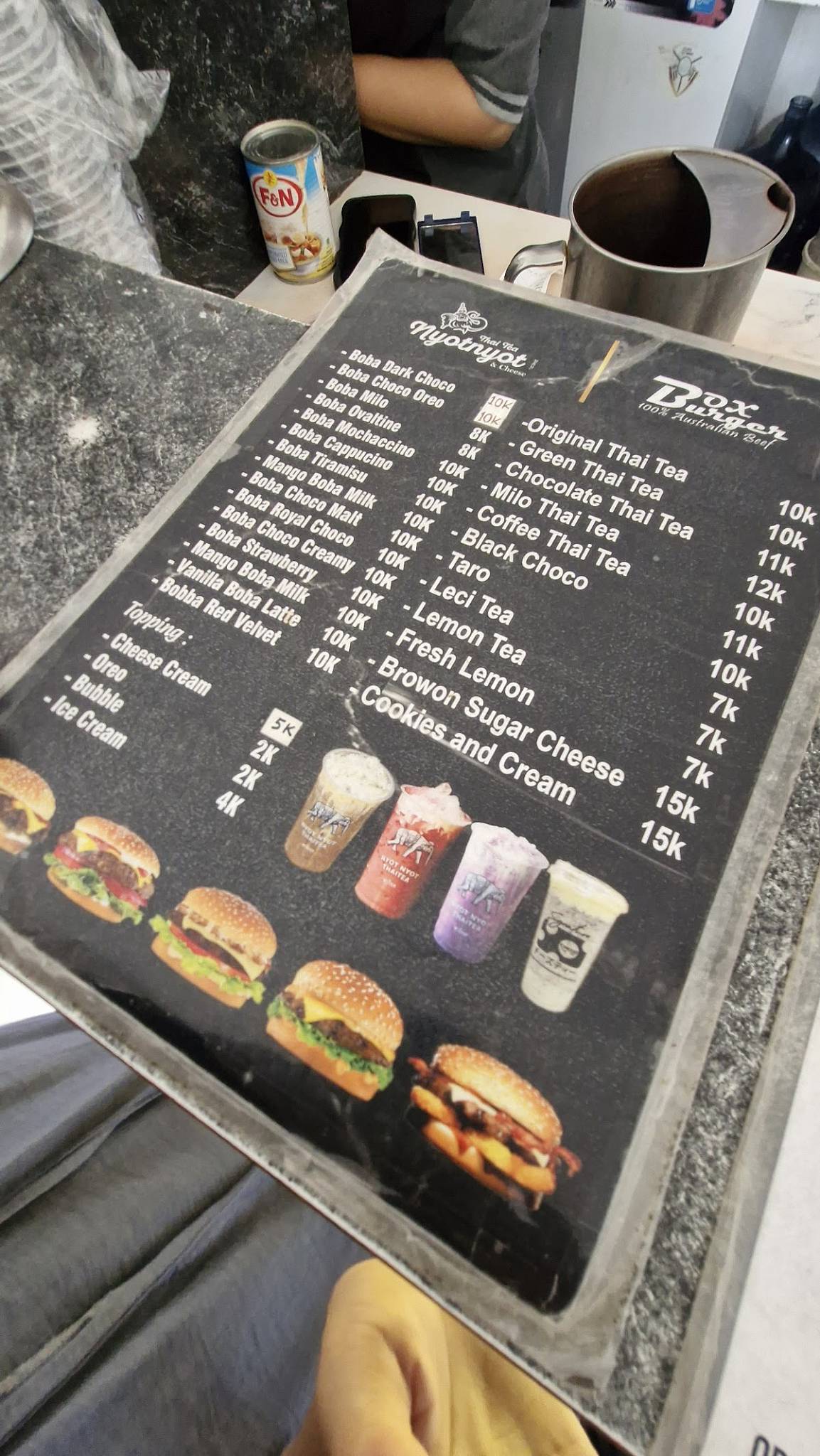 Box Burger меню