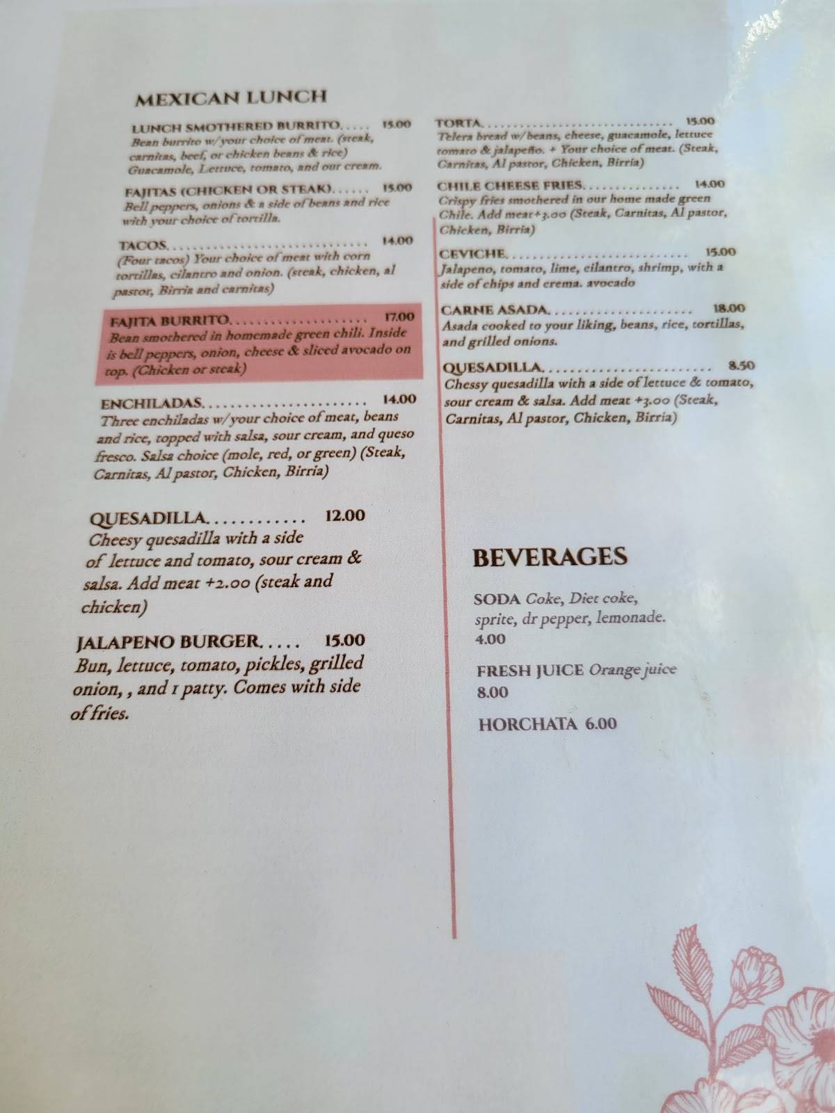 Cafe Solene меню