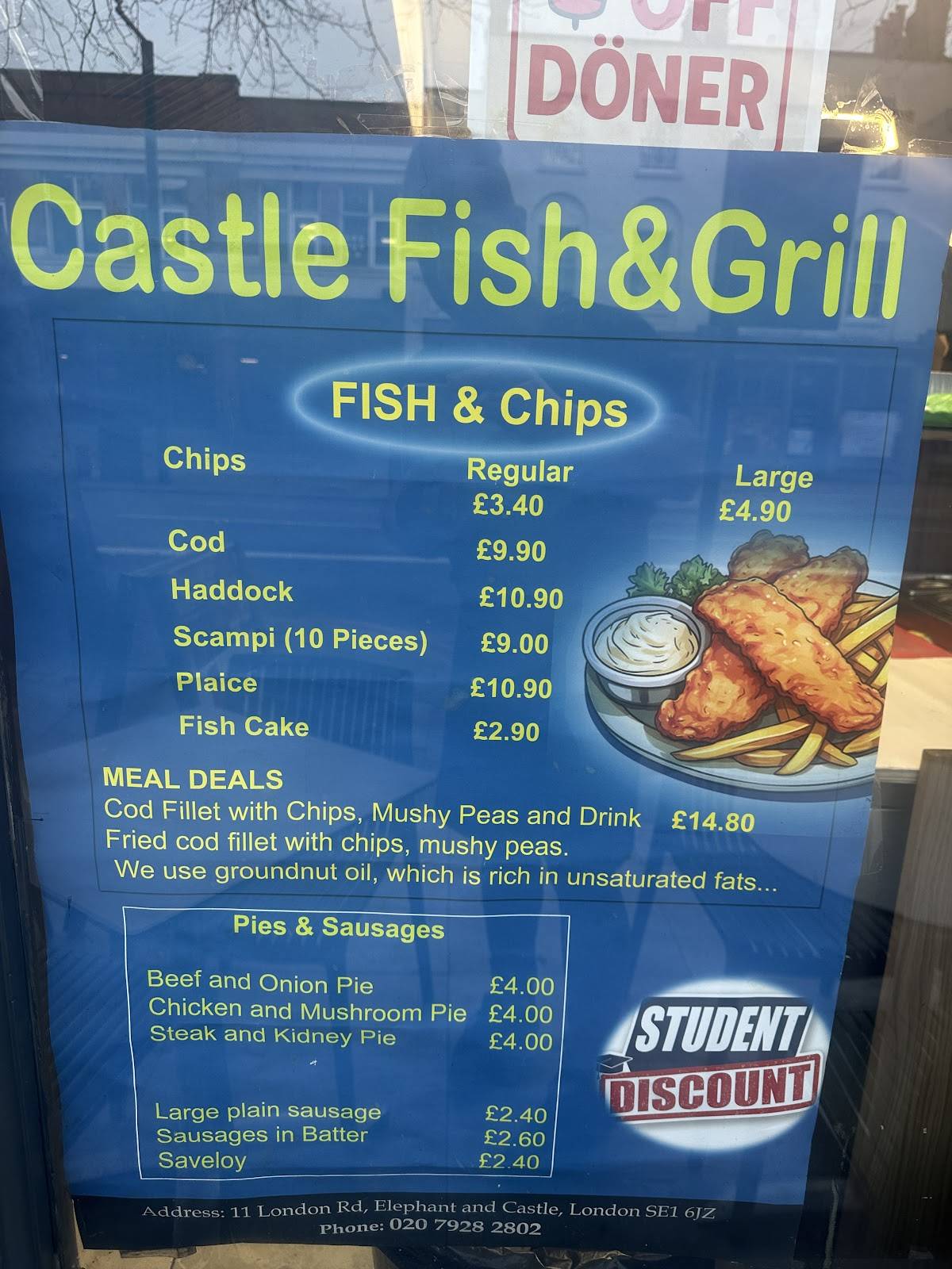 Castle Fish Bar меню
