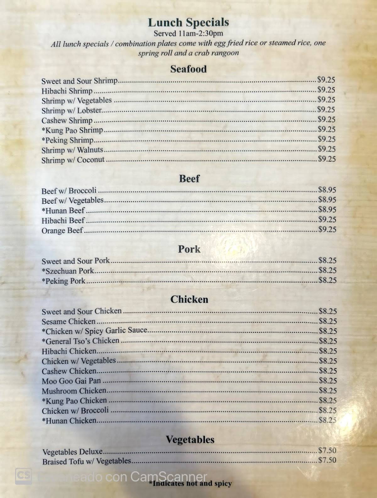 Chef Chu's Chinese меню