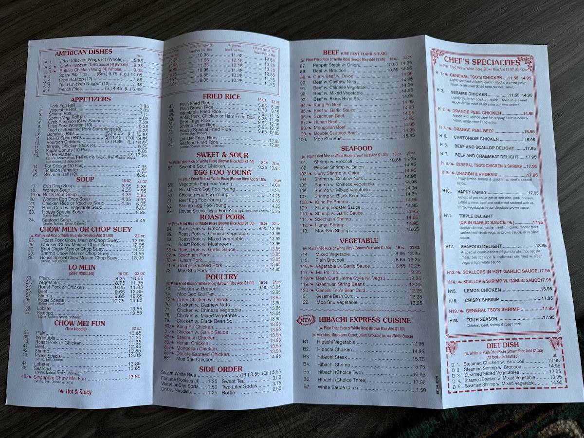 Chinatown Express меню